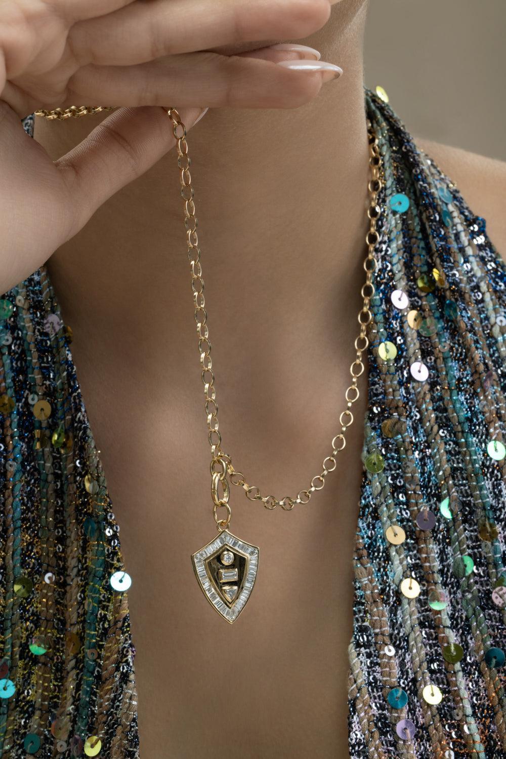 Design Your Own Large Link Chain Necklace-YELLOW GOLD-22-JEWELRYFINE JEWELNECKLACE O-MONICA RICH KOSANN