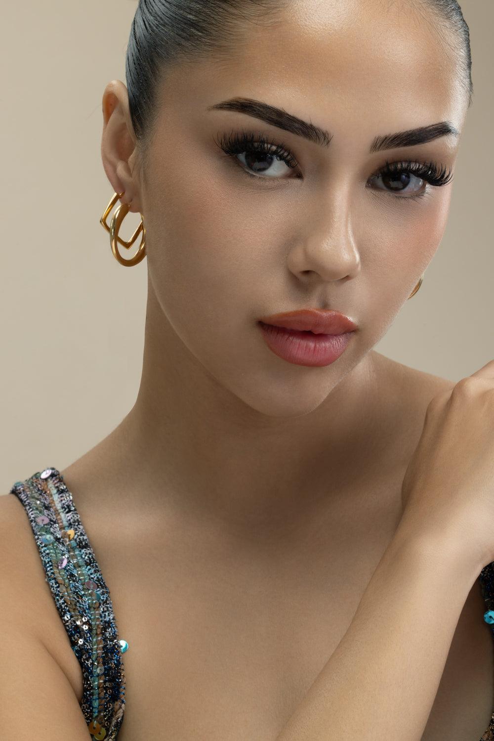 Thin to Thick Round Hoop Earrings-YELLOW GOLD-JEWELRYFINE JEWELEARRING-LISA NIK