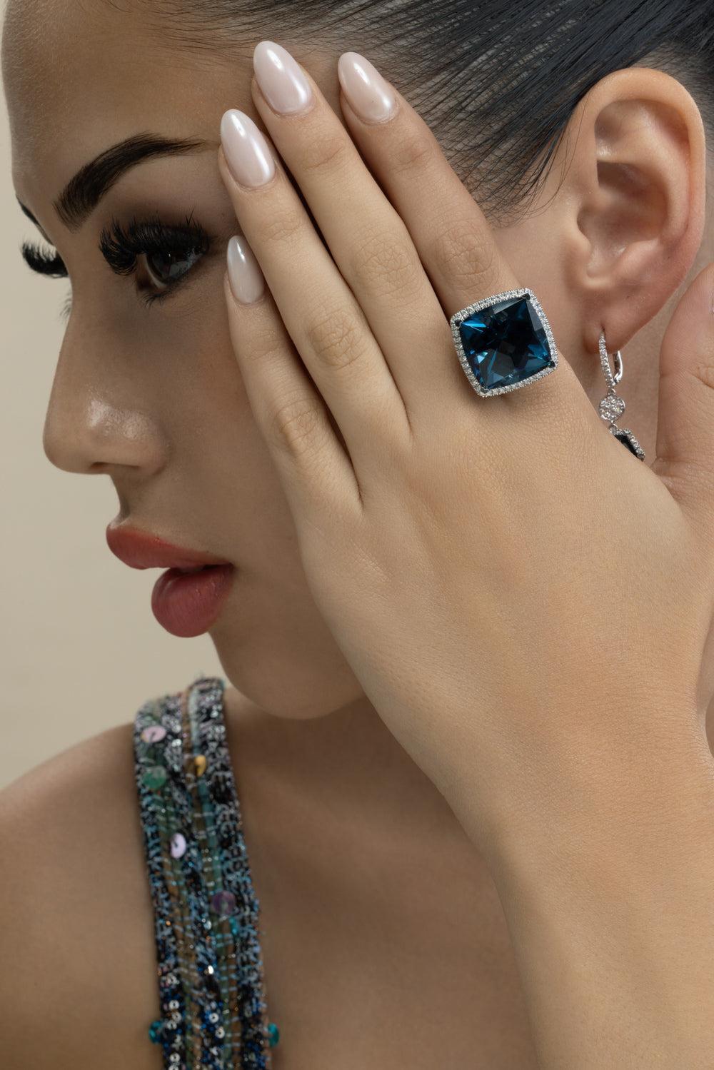 Diamond London Blue Topaz-WHITE GOLD-5.5-JEWELRYFINE JEWELRING-LISA NIK