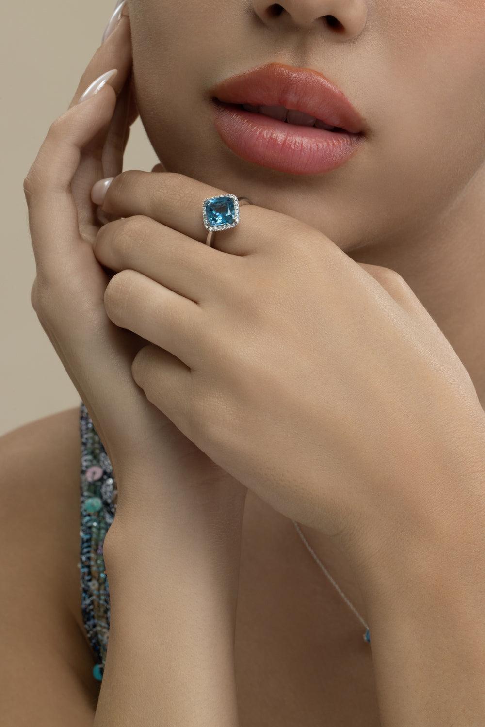 Diamond Swiss Blue Topaz Ring-WHITE GOLD-5.75-JEWELRYFINE JEWELRING-LISA NIK