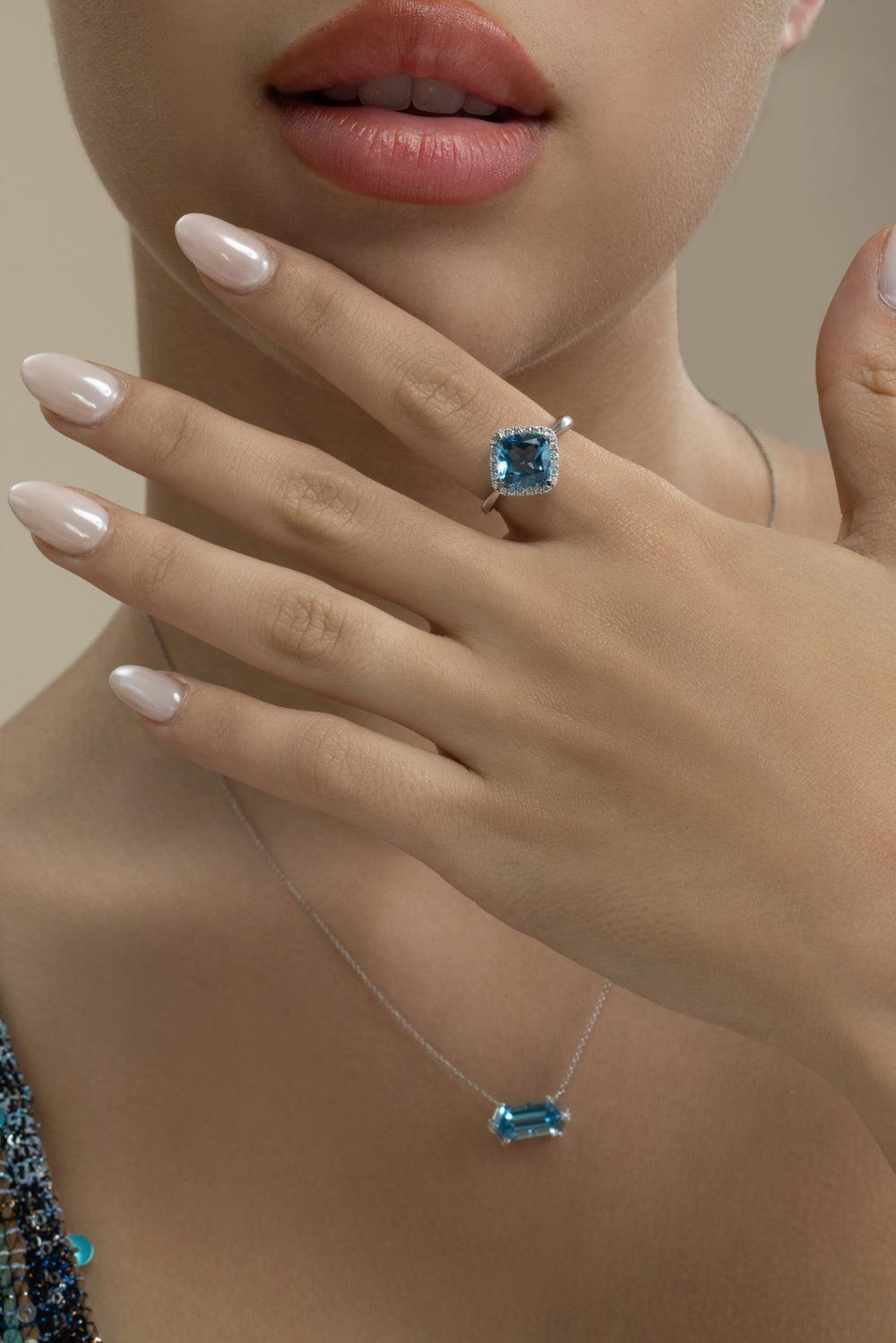 Diamond Swiss Blue Topaz Ring-WHITE GOLD-5.75-JEWELRYFINE JEWELRING-LISA NIK