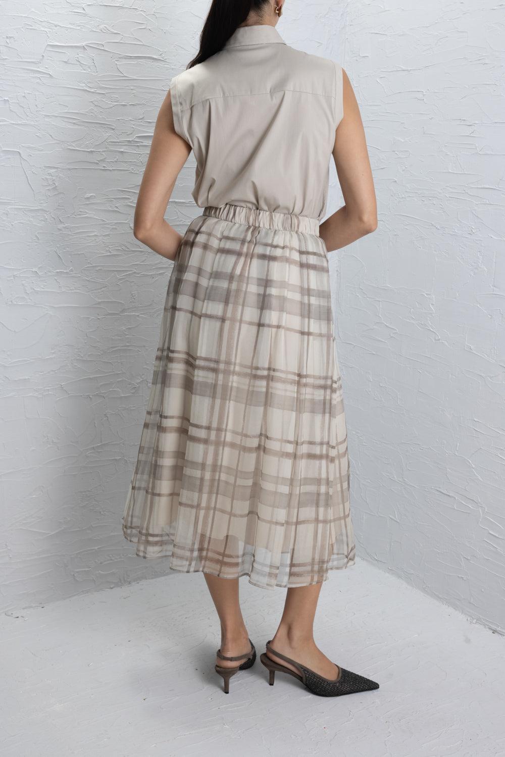 Monili Trim Sleeveless Top - Stoney Ground-WHITE-XS-CLOTHINGTOPBLOUSE-BRUNELLO CUCINELLI