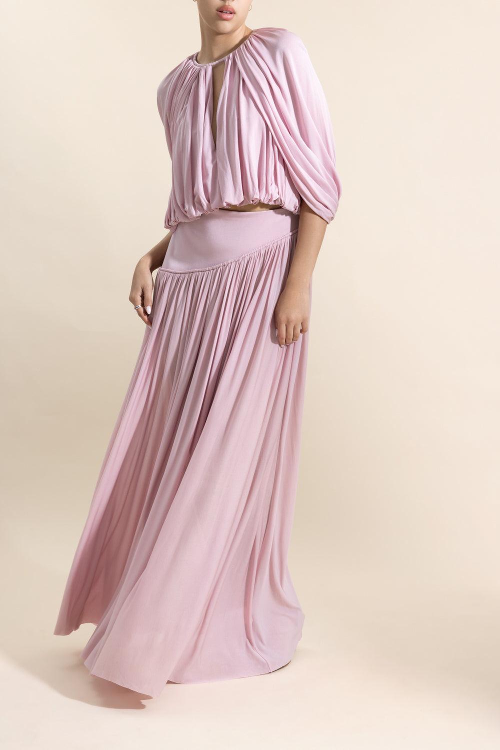 Alchemy Cape Blouse-PINK-1-CLOTHINGTOPBLOUSE-ZIMMERMANN