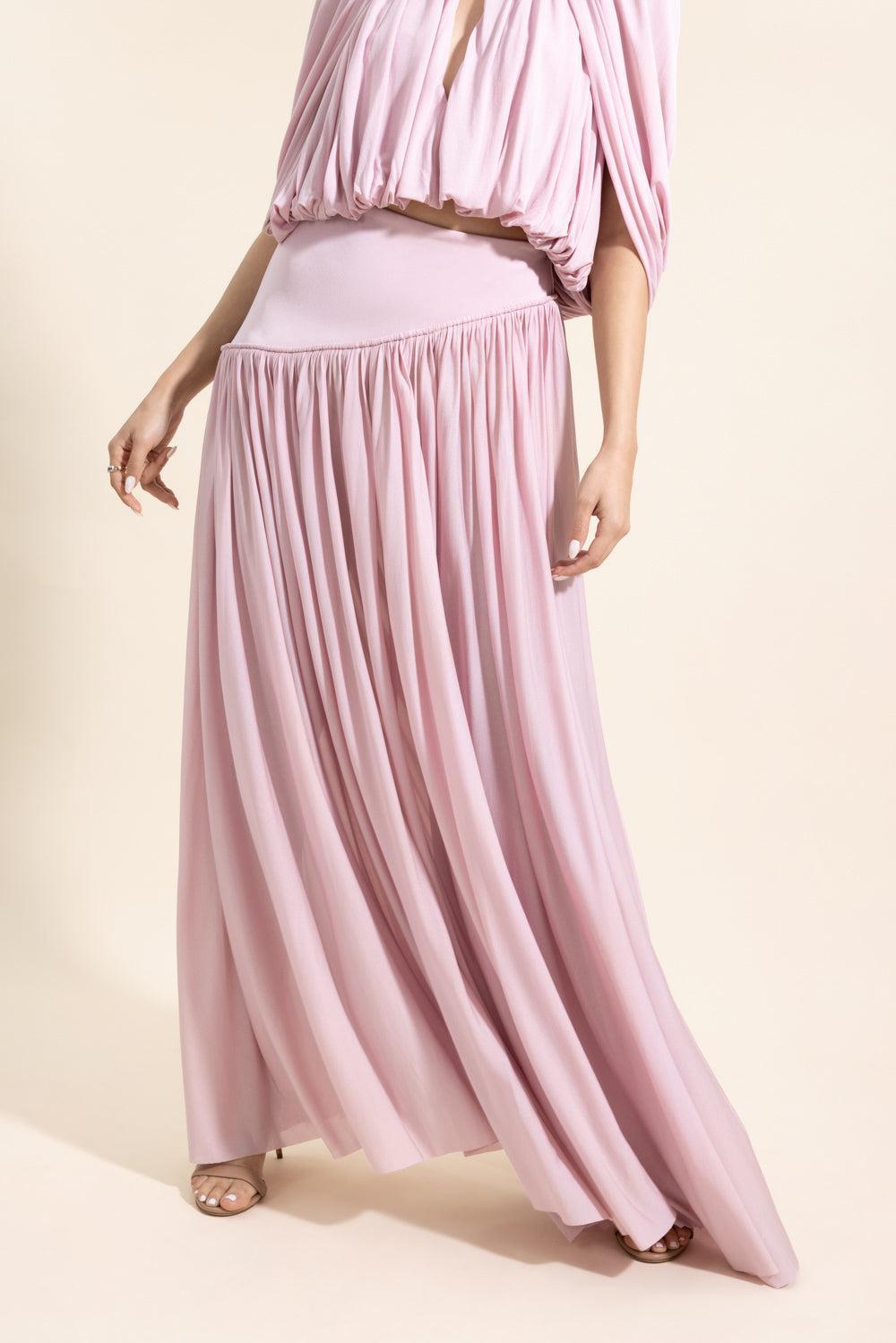 Alchemy Asymmetric Skirt-PINK-1-CLOTHINGSKIRTMAXI-ZIMMERMANN
