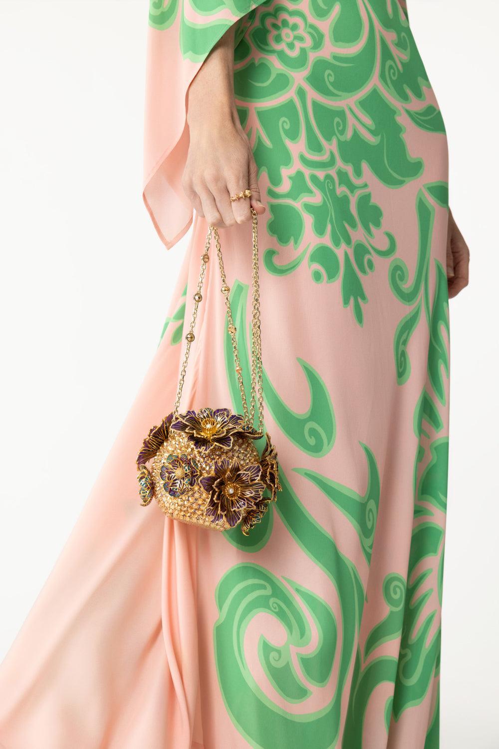 Sphere Glass Flowers Bag-CHAMPAGNE-O/S-HANDBAGEVENING-JUDITH LEIBER