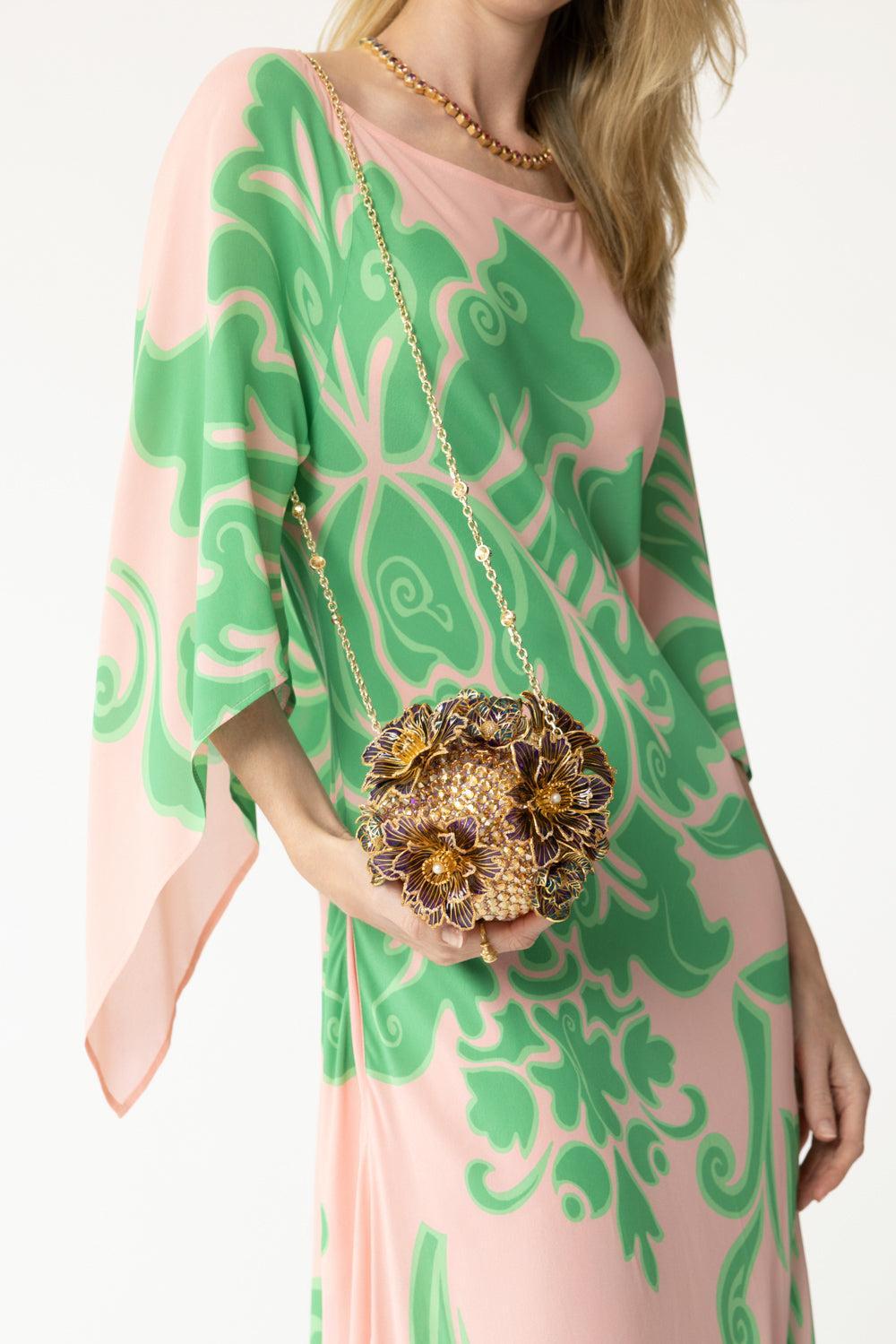 Sphere Glass Flowers Bag-CHAMPAGNE-O/S-HANDBAGEVENING-JUDITH LEIBER