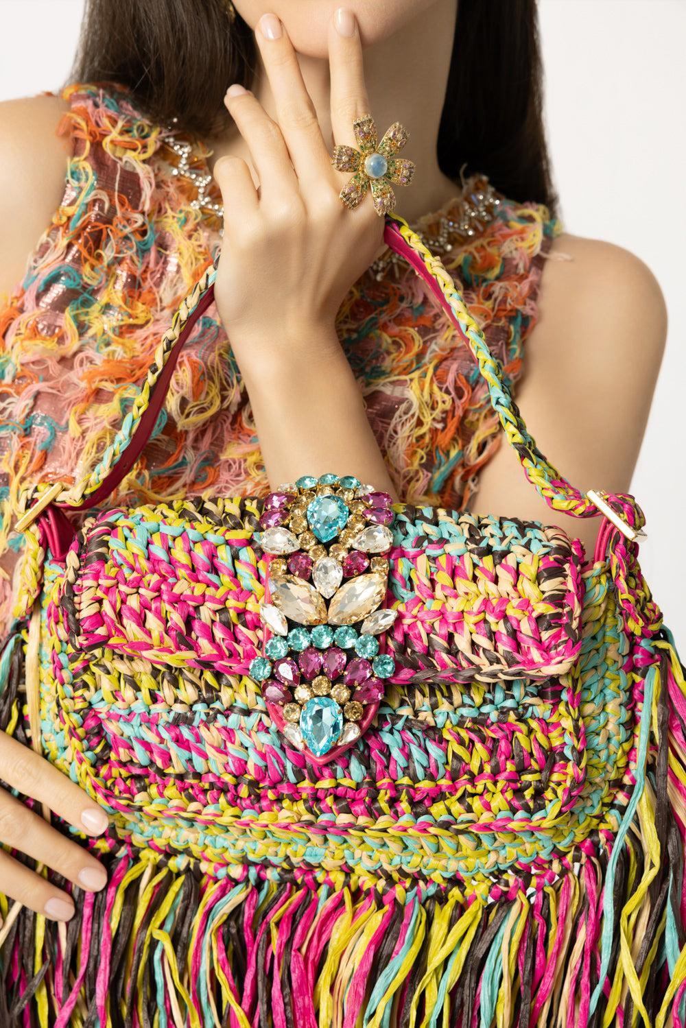 Habibi Fringe Bag - Multicolor | GEDEBE – Marissa Collections
