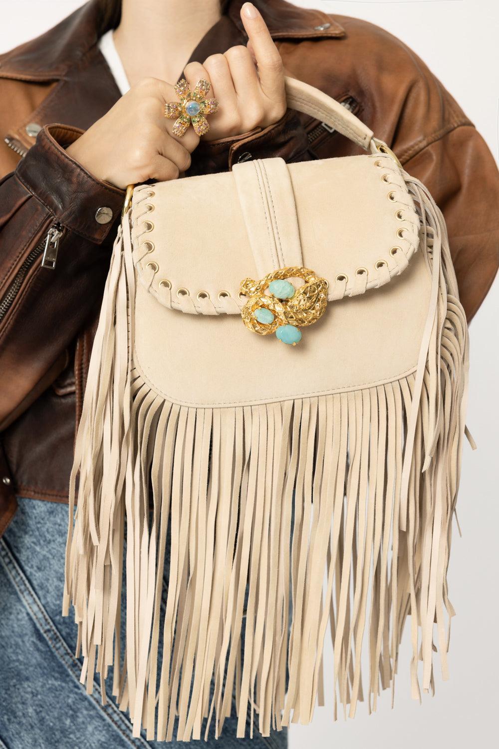 Alice Fringe Bag - Sand-SAND-O/S-HANDBAGTOP HANDLE-GEDEBE
