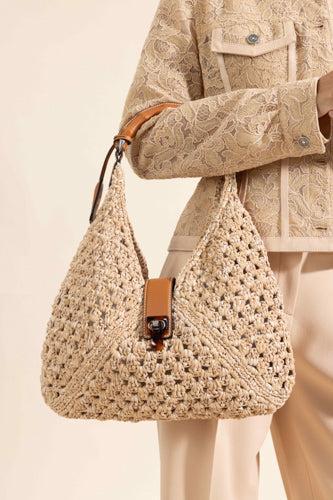 Dudu Mini Hobo Bag-BROWN-O/S-HANDBAGSHOULDER-ERMANNO SCERVINO