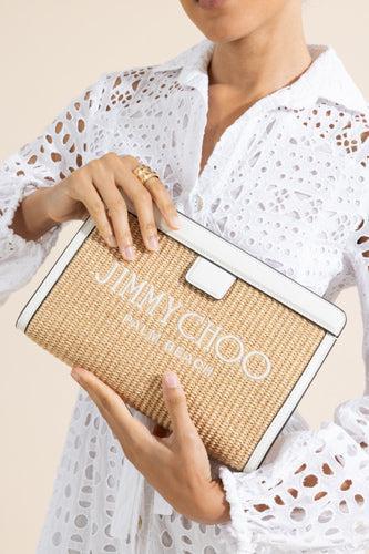 Palm Beach Avenue Clutch-BROWN-HANDBAGCLUTCHES-JIMMY CHOO