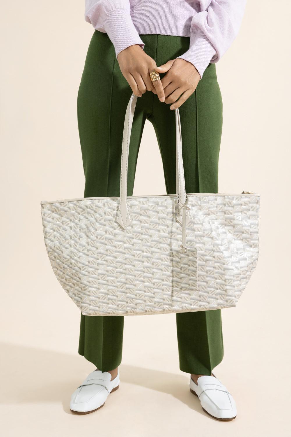 Louis Moreau Vogue Travel Tote - Cream Natural-CREAM-HANDBAGTOTES-MOREAU