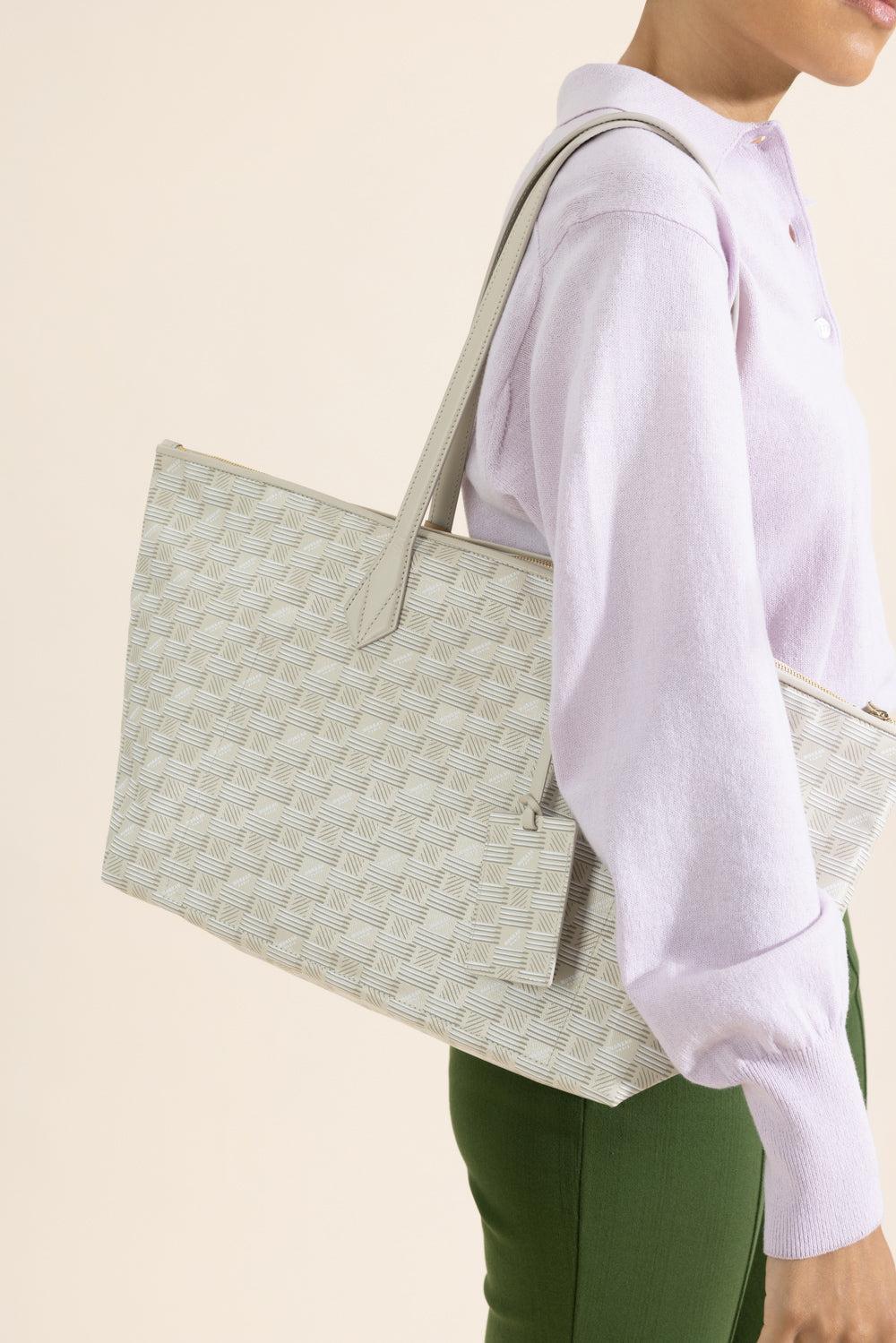 Louis Moreau Vogue Travel Tote - Cream Natural-CREAM-HANDBAGTOTES-MOREAU