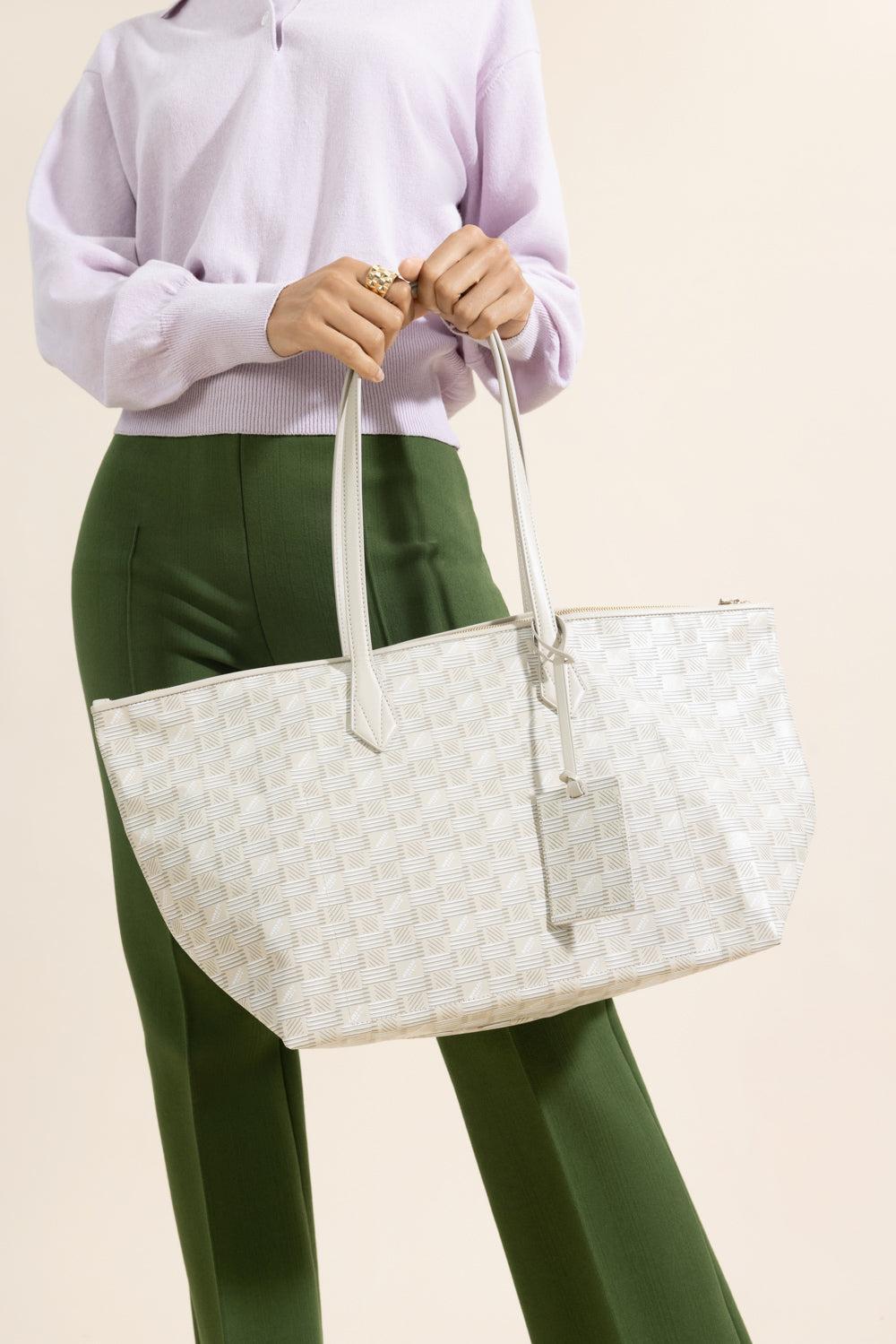 Louis Moreau Vogue Travel Tote - Cream Natural-CREAM-HANDBAGTOTES-MOREAU