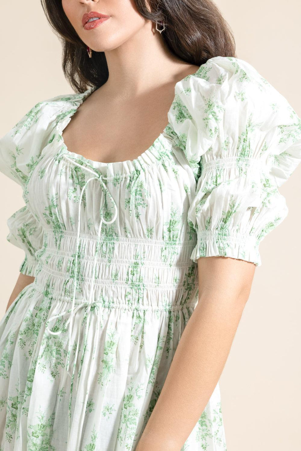 doen ischia dress Impact Materials Color:Blue Print Asymmetrical LOLA - SHEER TRANSPARENT