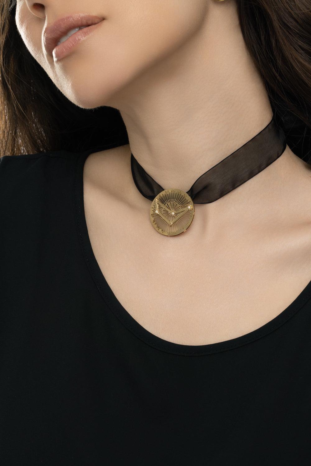 Capricorn Explosion Pendant-YELLOW GOLD-JEWELRYFINE JEWELPENDANT-CAROL KAUFFMANN