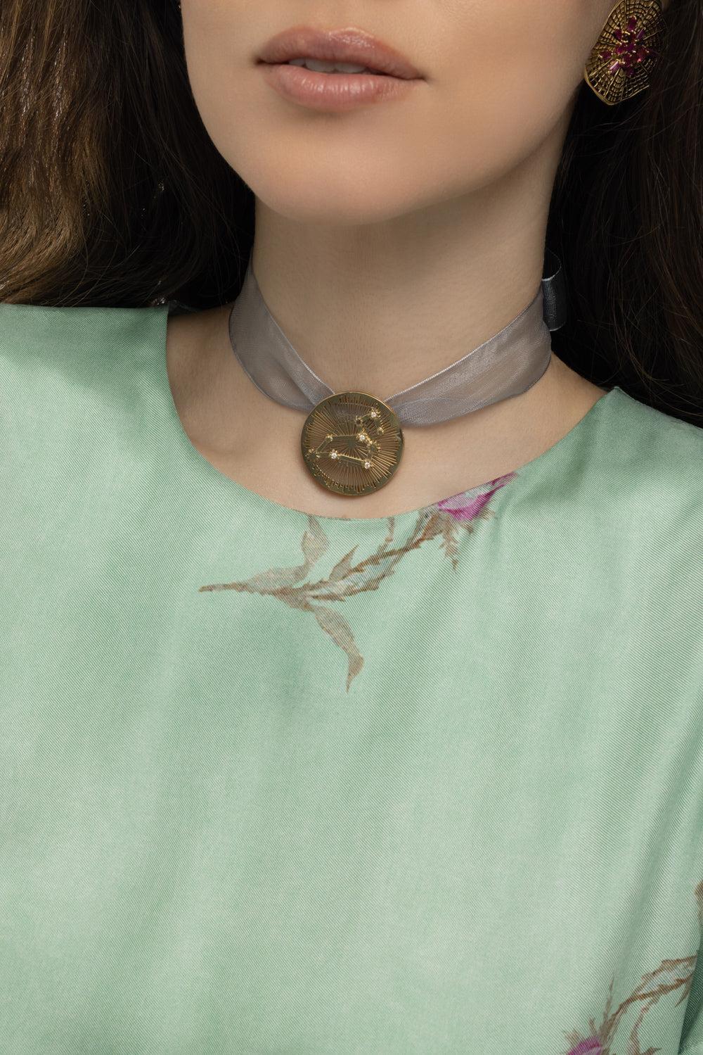 Aquarius Explosion Pendant-YELLOW GOLD-JEWELRYFINE JEWELPENDANT-CAROL KAUFFMANN