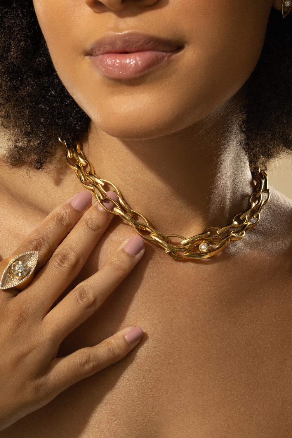 Reflections Necklace-YELLOW GOLD-JEWELRYFINE JEWELNECKLACE O-CADAR