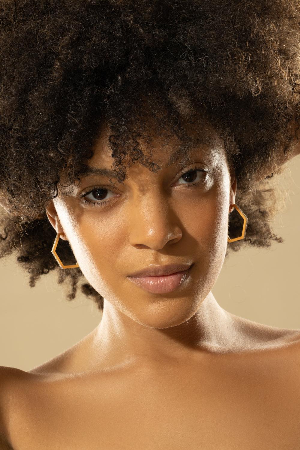 Medium B Home Hoop Earrings-YELLOW GOLD-JEWELRYFINE JEWELEARRING-CADAR