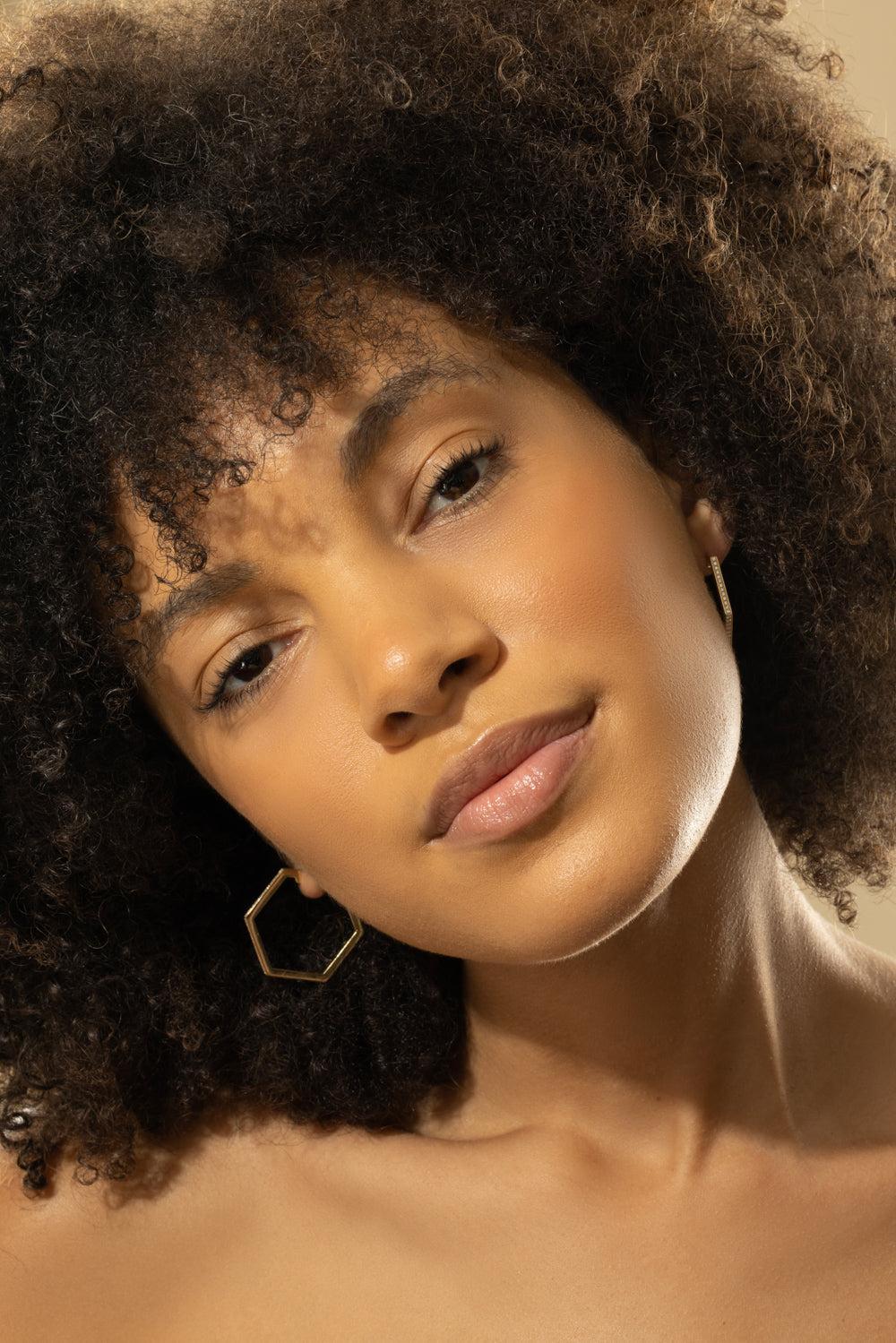 Medium B Home Hoop Earrings-YELLOW GOLD-JEWELRYFINE JEWELEARRING-CADAR