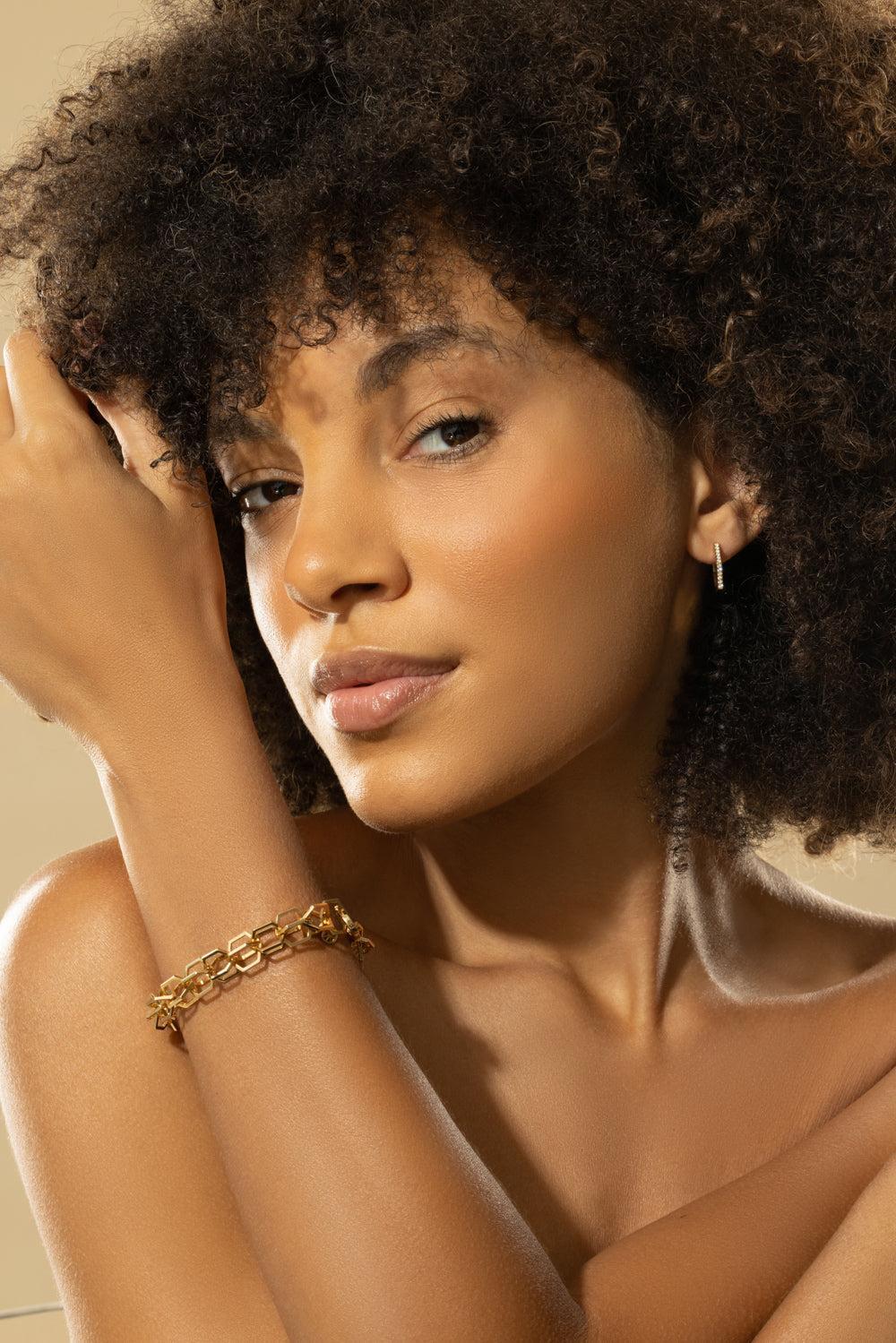 Small B Home Hoop Earrings-YELLOW GOLD-JEWELRYFINE JEWELEARRING-CADAR