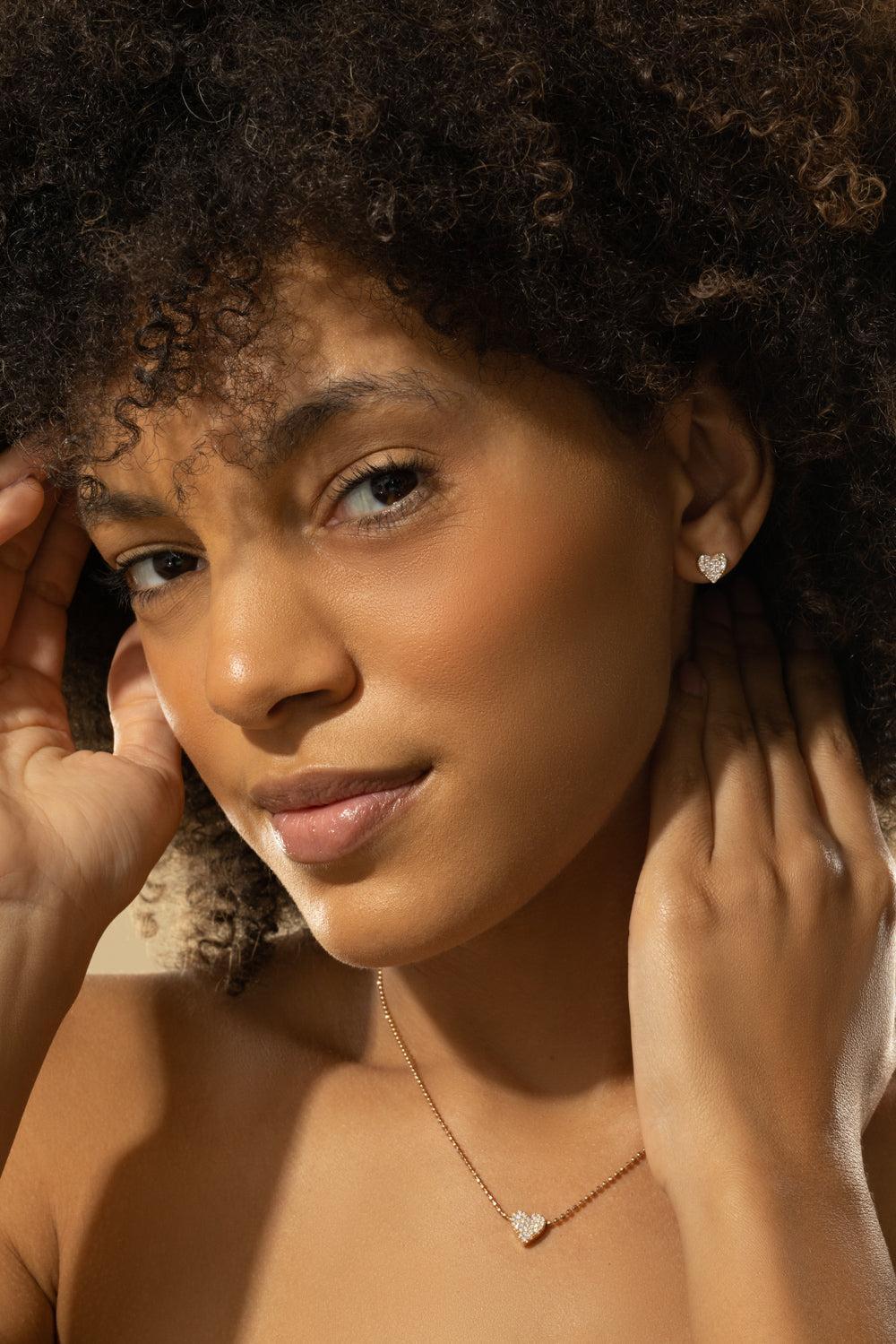 Large Endless Stud Earrings-YELLOW GOLD-JEWELRYFINE JEWELEARRING-CADAR