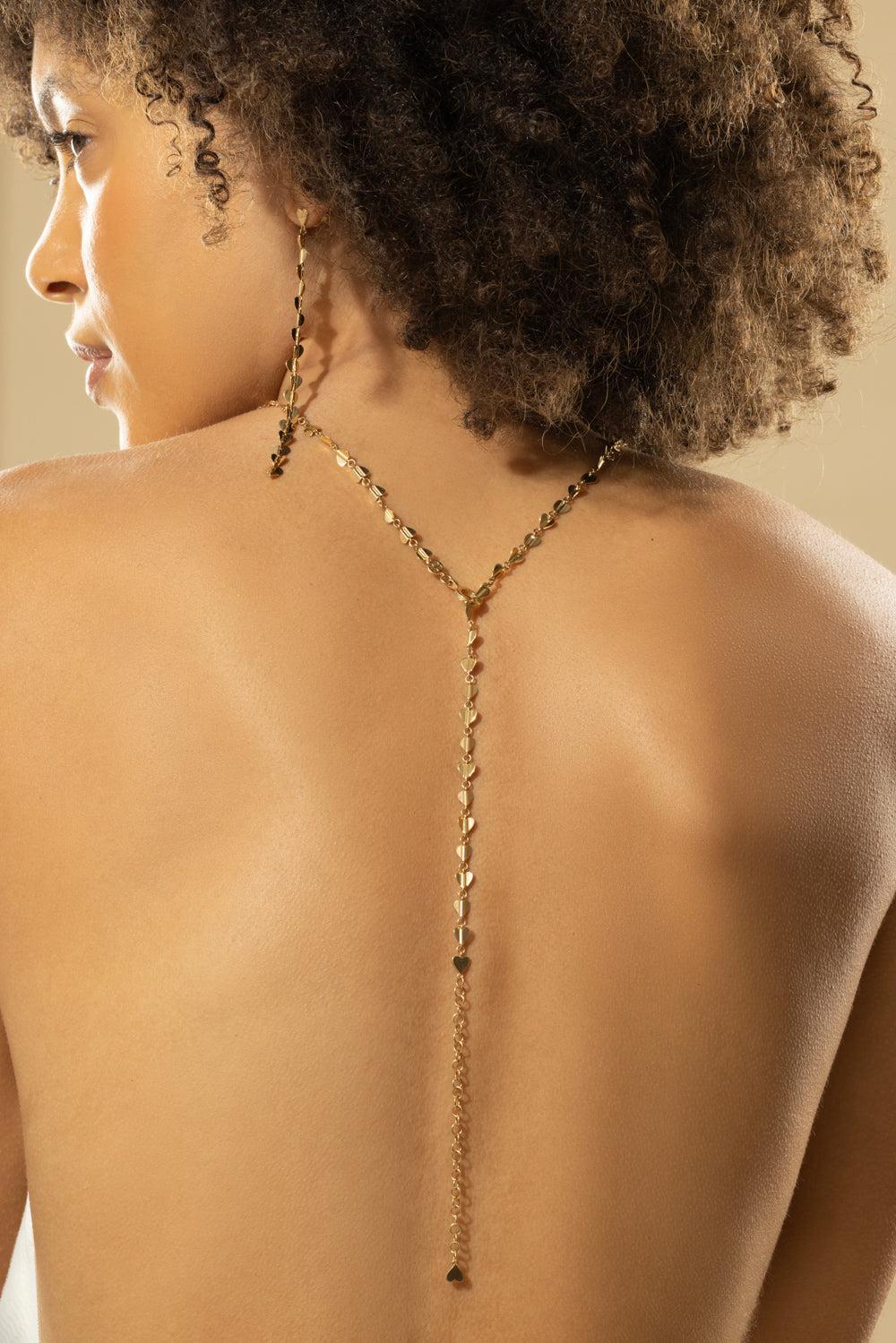 Long Wings Of Love Necklace-YELLOW GOLD-36-JEWELRYFINE JEWELNECKLACE O-CADAR