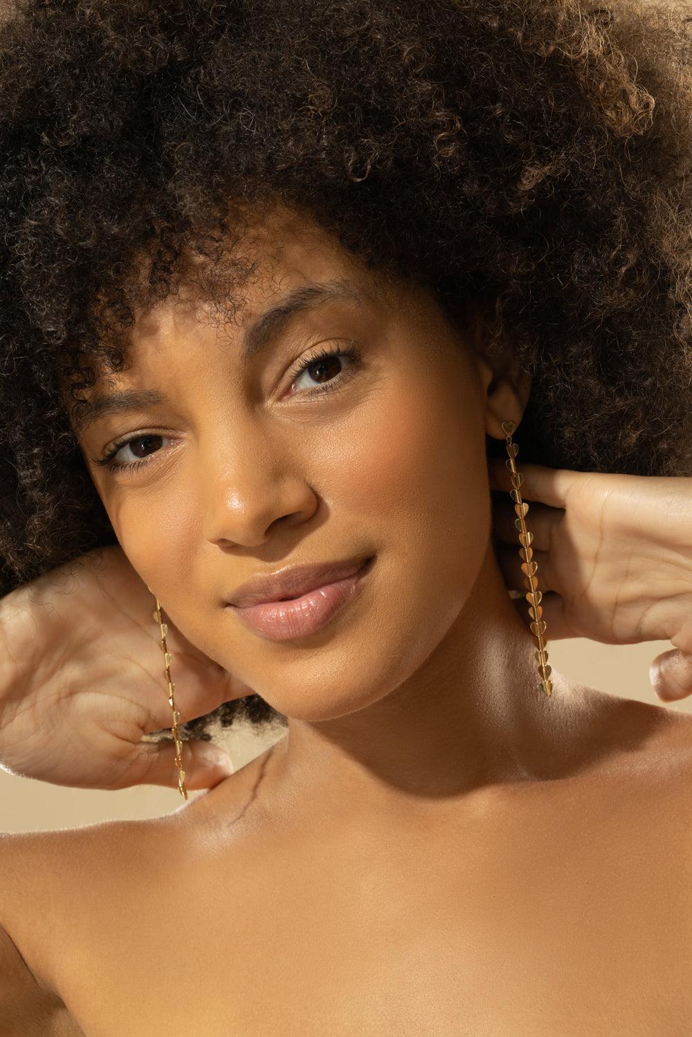 Small Wings of Love Drop Earrings-YELLOW GOLD-JEWELRYFINE JEWELEARRING-CADAR