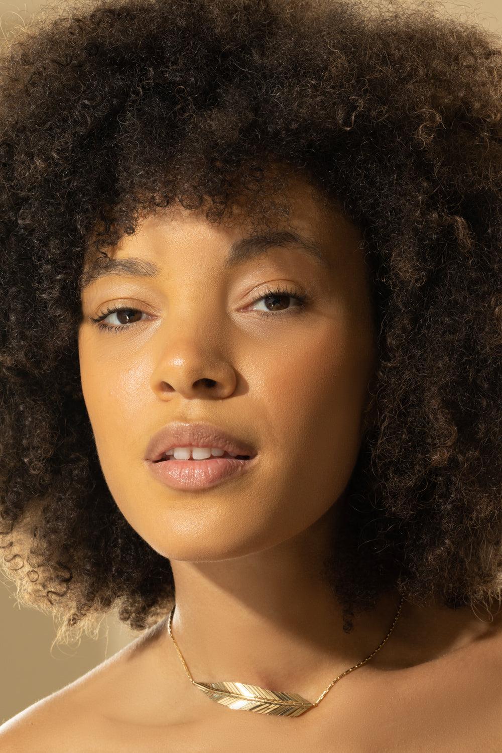 Medium Feather Necklace-YELLOW GOLD-18-JEWELRYFINE JEWELNECKLACE O-CADAR