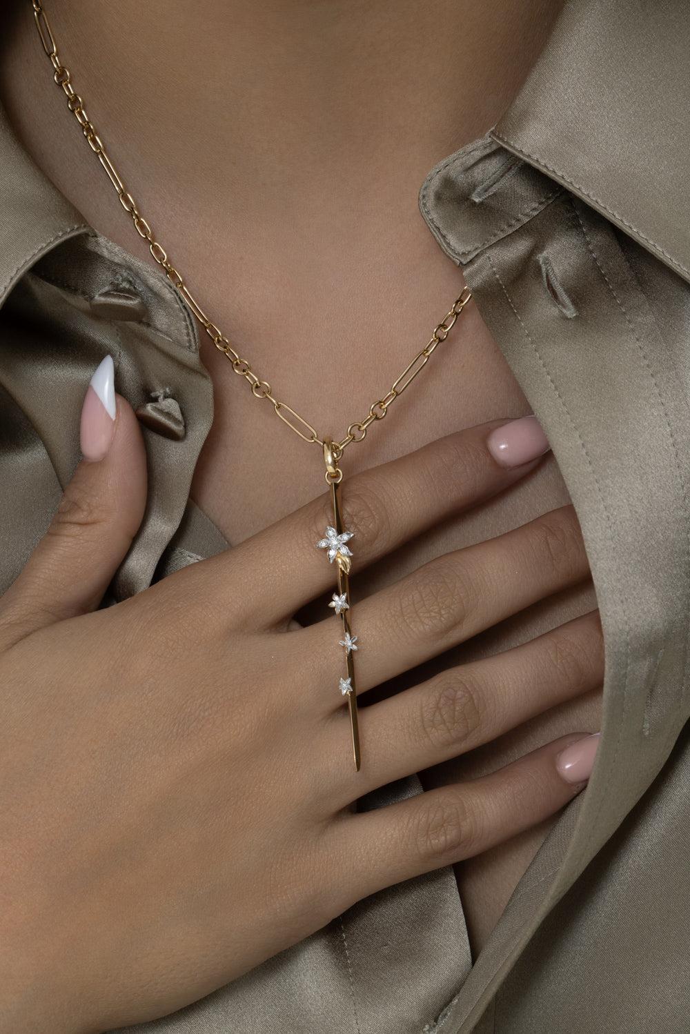 Resilience - Blossoms Thorn Pendant-YELLOW GOLD-JEWELRYFINE JEWELPENDANT-FOUNDRAE