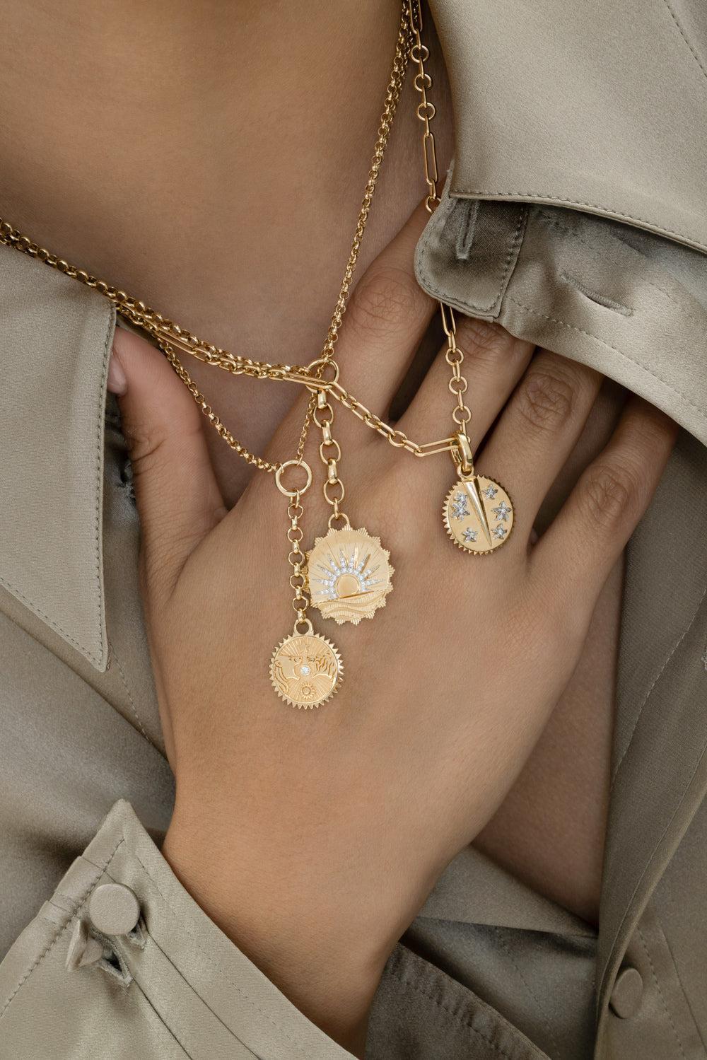 Resilience - Baby Medallion-YELLOW GOLD-JEWELRYFINE JEWELPENDANT-FOUNDRAE