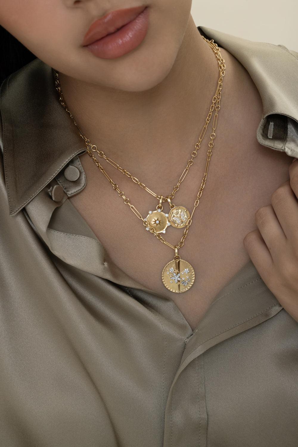 Resilience - Blossoms Large Specialty Medallion-YELLOW GOLD-JEWELRYFINE JEWELPENDANT-FOUNDRAE