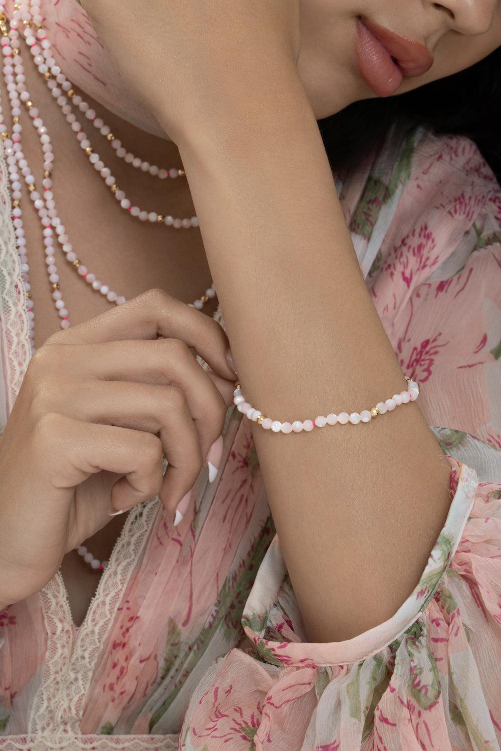 Blanc Utopia Beaded Bracelet-YELLOW GOLD-7-JEWELRYFINE JEWELBRACELET O-ROBINSON PELHAM