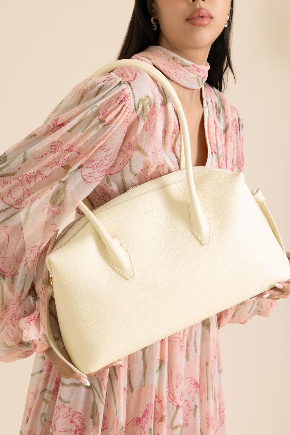 Brioche Duffle Bag - Vanilla-CREAM-O/S-HANDBAGSHOULDER-YUZEFI