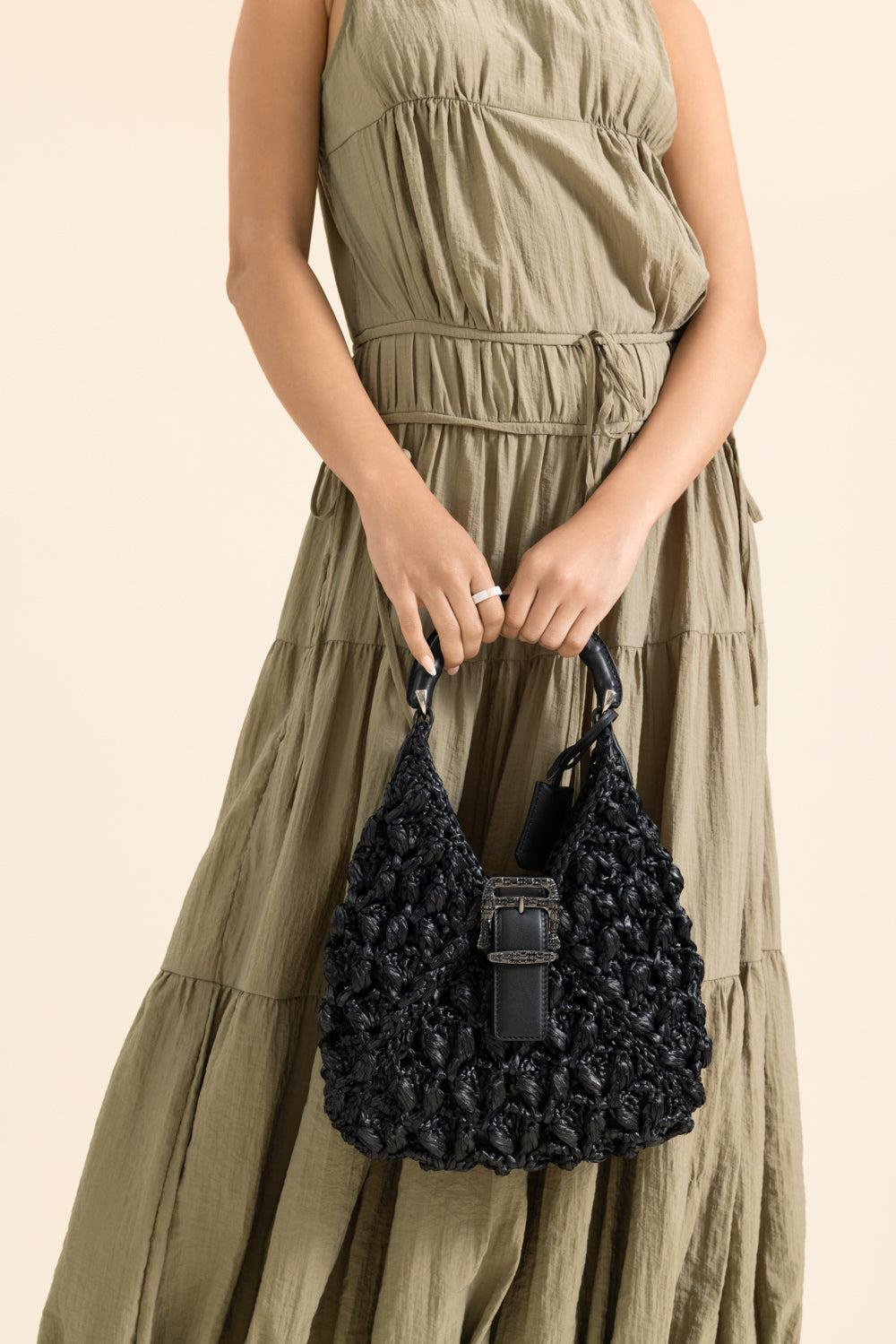 Dudu Mini Raffia Hobo Bag | ERMANNO SCERVINO – Marissa Collections