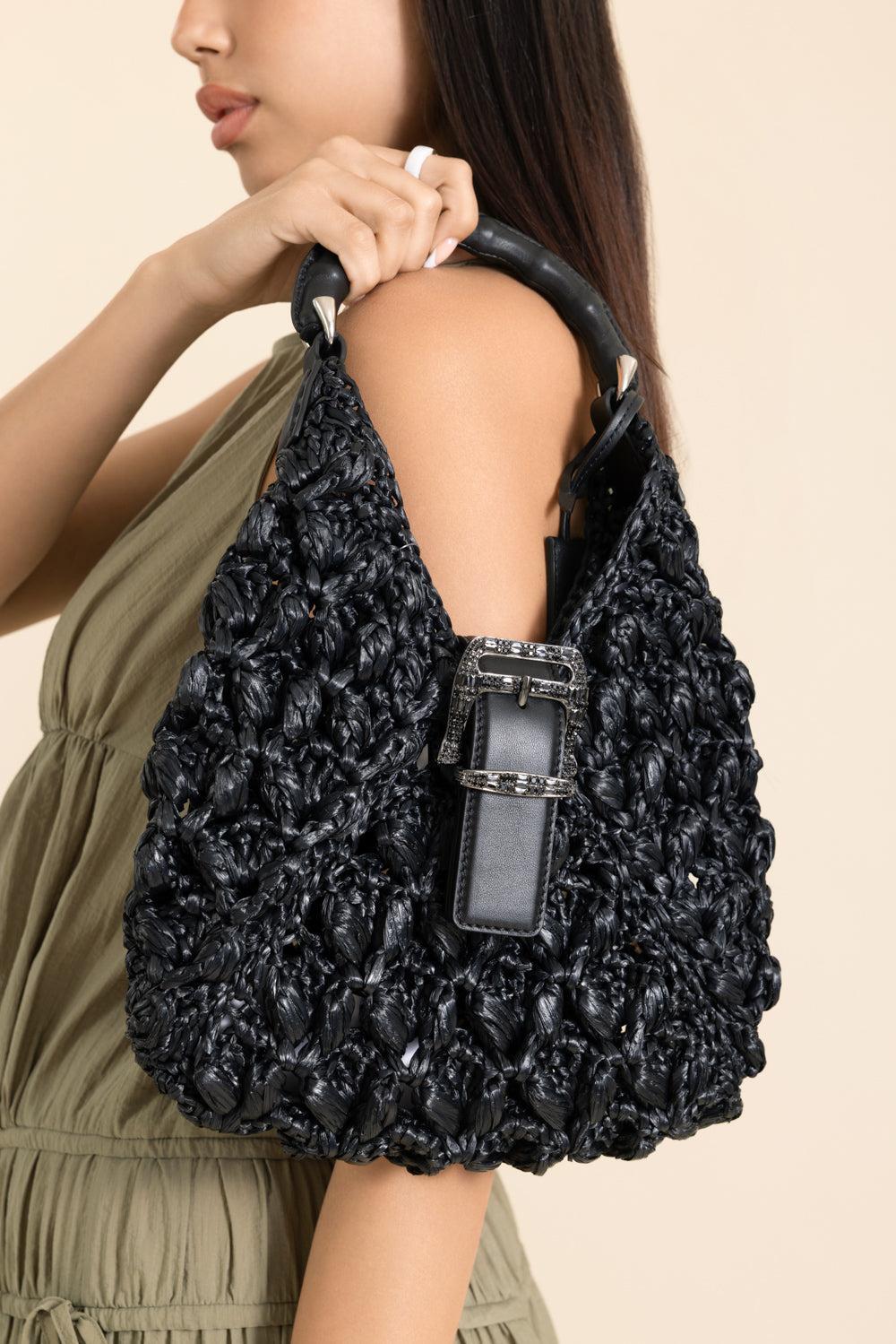 Dudu Mini Raffia Hobo Bag | ERMANNO SCERVINO – Marissa Collections