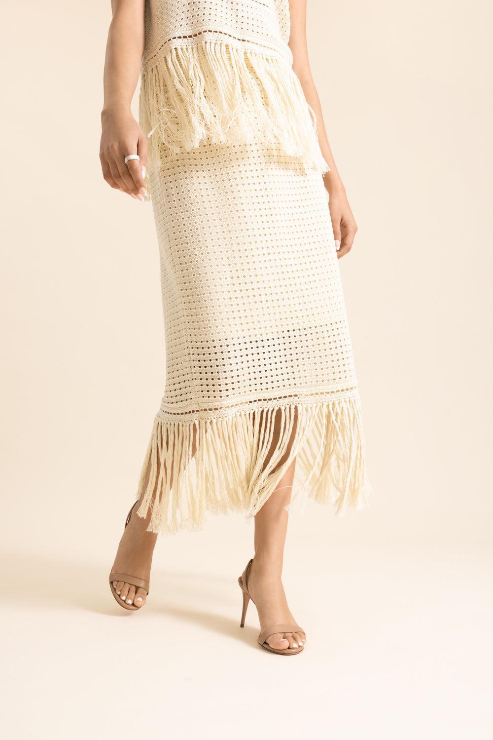 Indra Fringe Midi Skirt-CREAM-0-CLOTHINGSKIRTMIDI-ZIMMERMANN