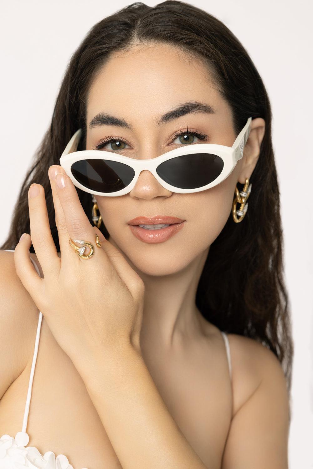 Symbole Cat Eye Sunglasses-TLCDKGRY-ACCESSORIESUNGLASSES-PRADA