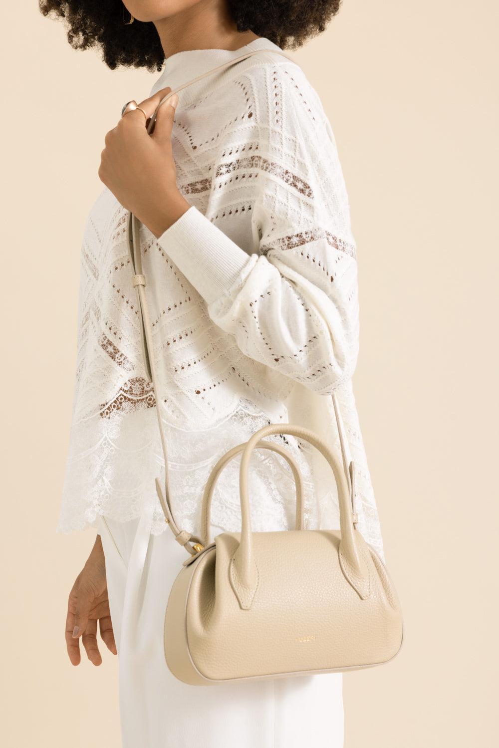 Oyster Mini Duffle Bag - Angora-CREAM-O/S-HANDBAGSHOULDER-YUZEFI