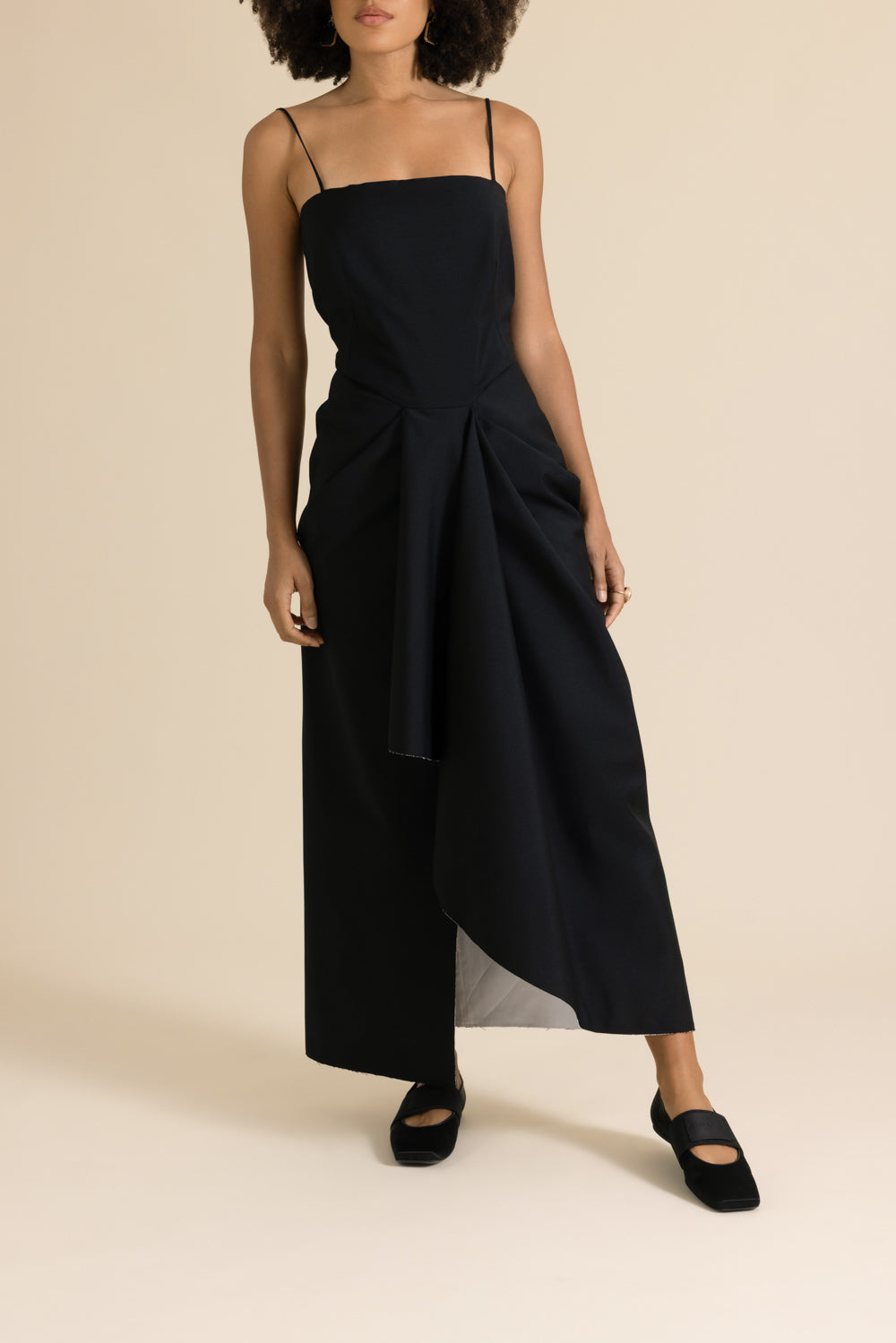 Sliced Long Wrap Dress