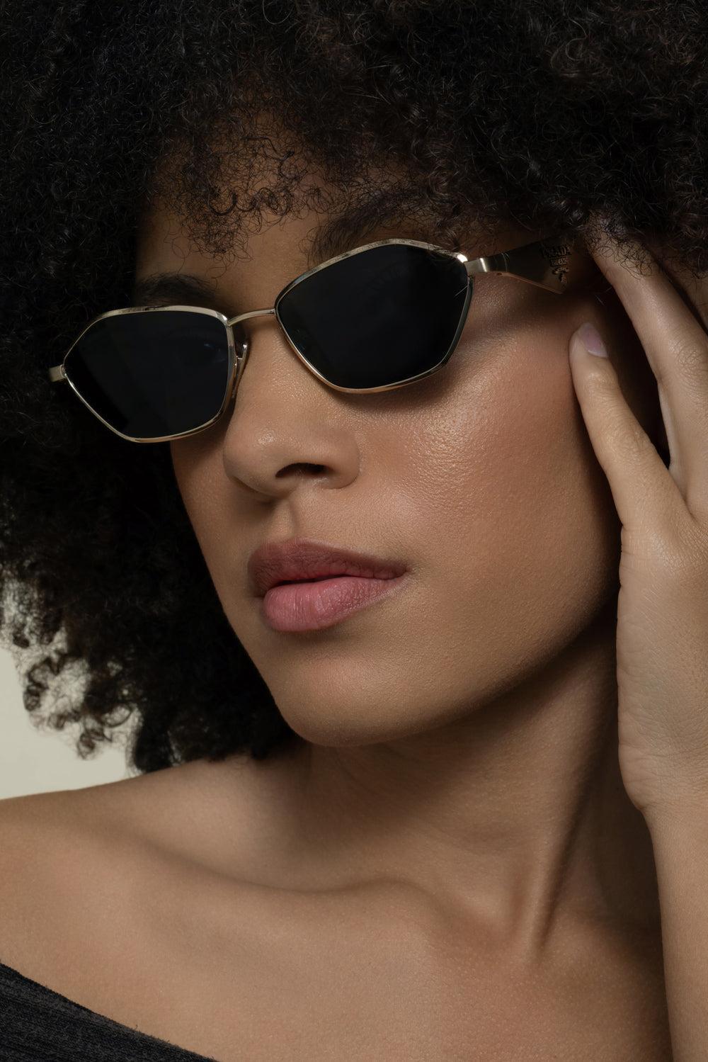 Pillow Cat Eye Sunglasses-GOLD-ACCESSORIESUNGLASSES-PRADA