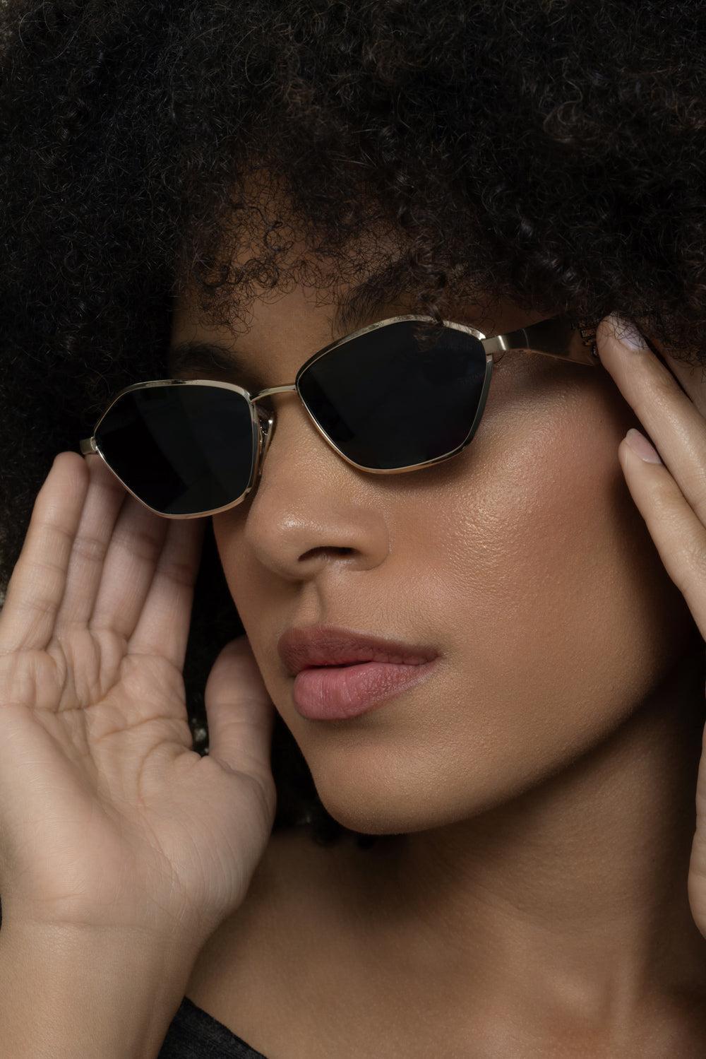 Pillow Cat Eye Sunglasses-GOLD-ACCESSORIESUNGLASSES-PRADA
