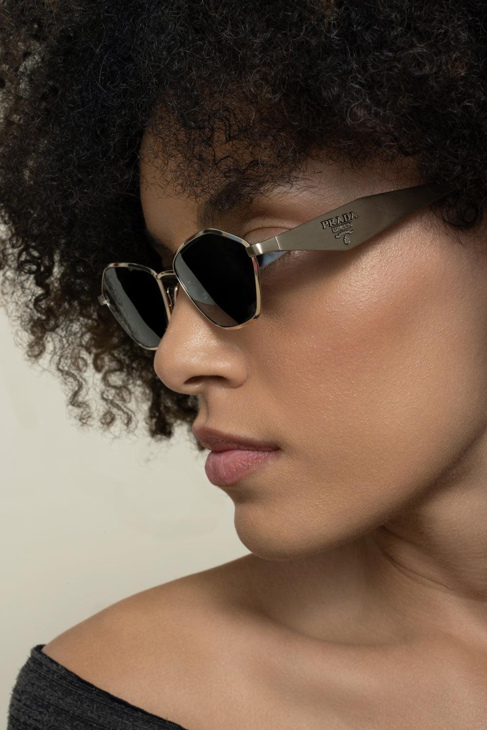 Pillow Cat Eye Sunglasses-GOLD-ACCESSORIESUNGLASSES-PRADA