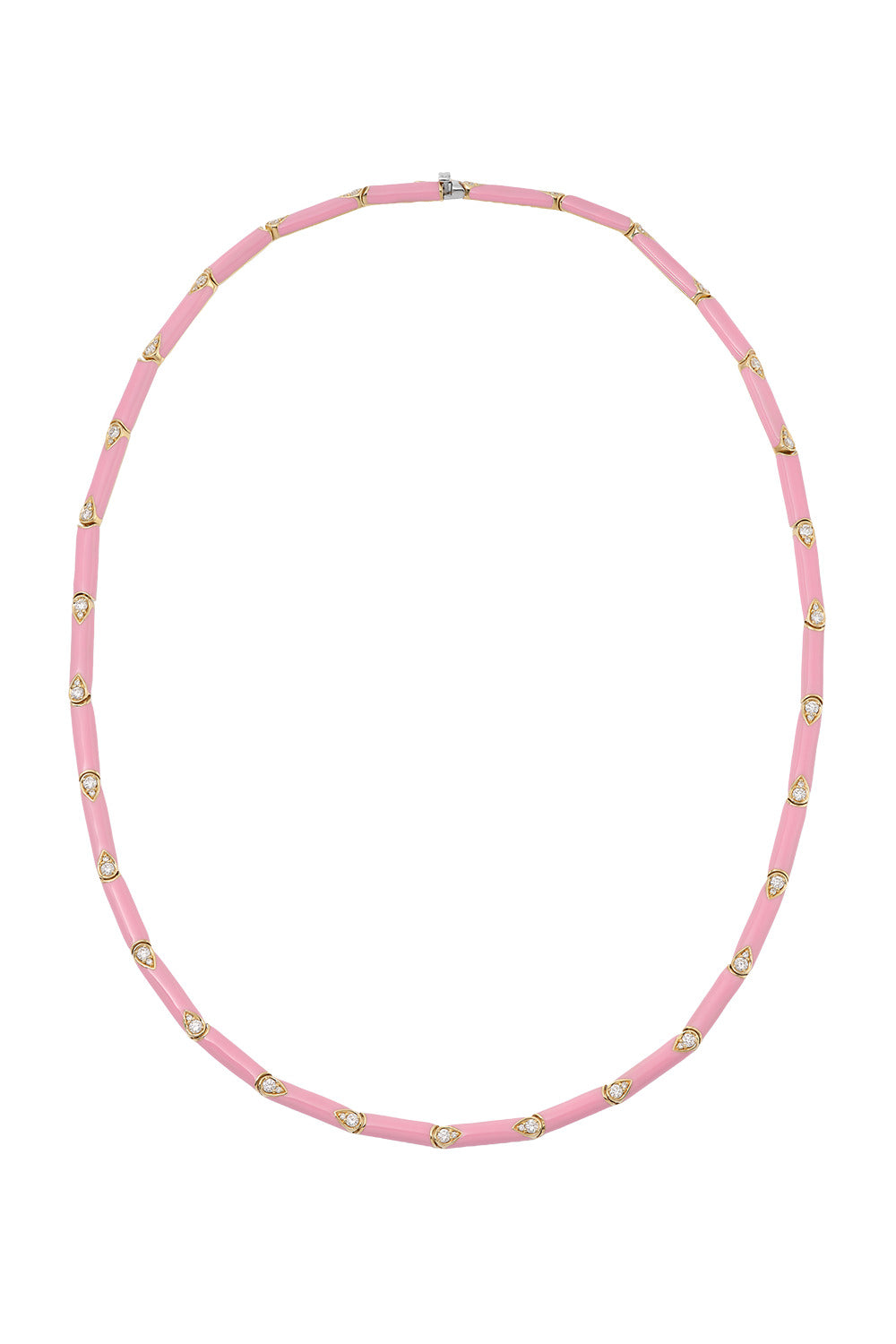 Diamond Nirvana Pink Enamel Necklace
