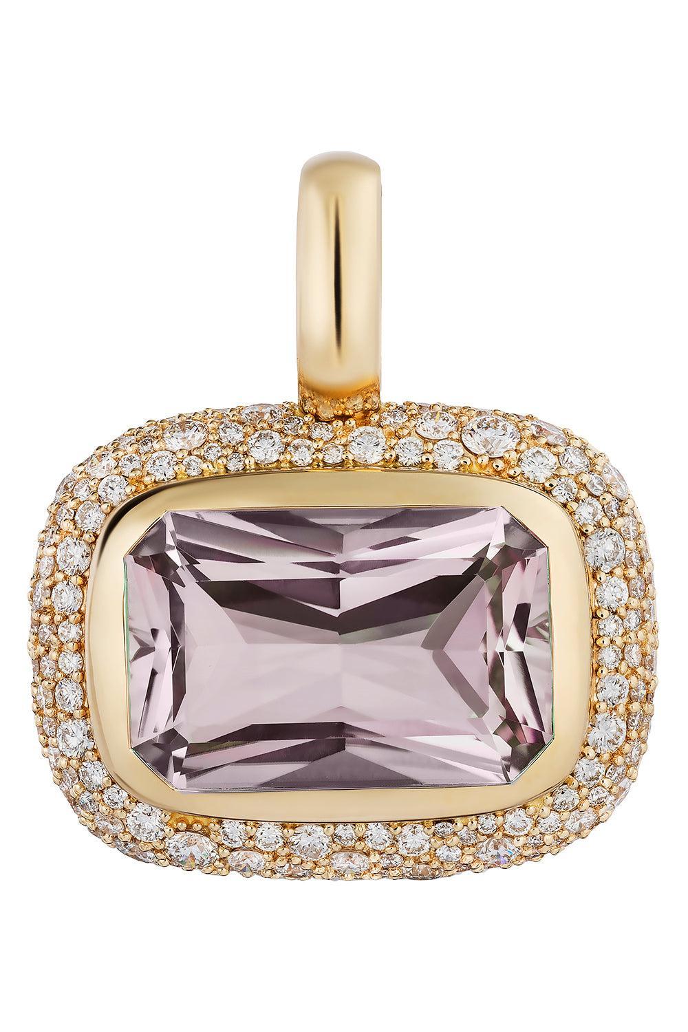 Amethyst Jumbo Floret East West Pendant-YELLOW GOLD-JEWELRYFINE JEWELPENDANT-MASON & BOOKS