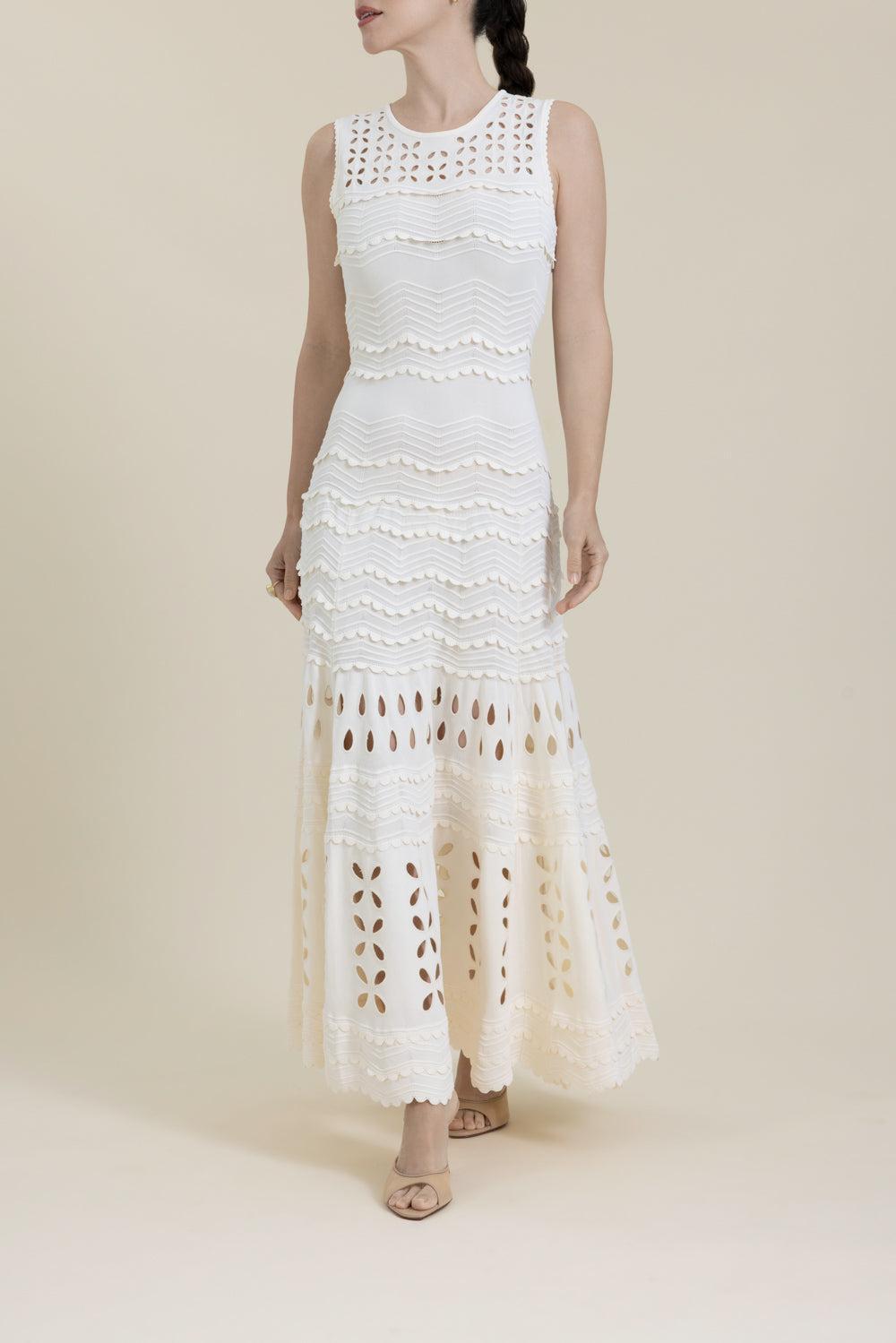 Lakshmi Dress - Cowrie-WHITE-S-CLOTHINGDRESSCASUAL-ULLA JOHNSON