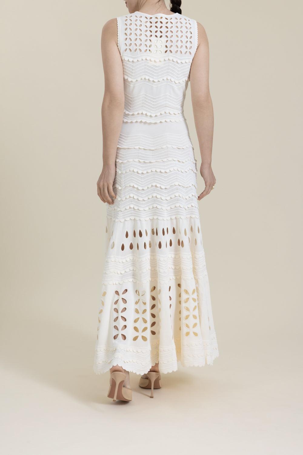 Lakshmi Dress - Cowrie-WHITE-S-CLOTHINGDRESSCASUAL-ULLA JOHNSON