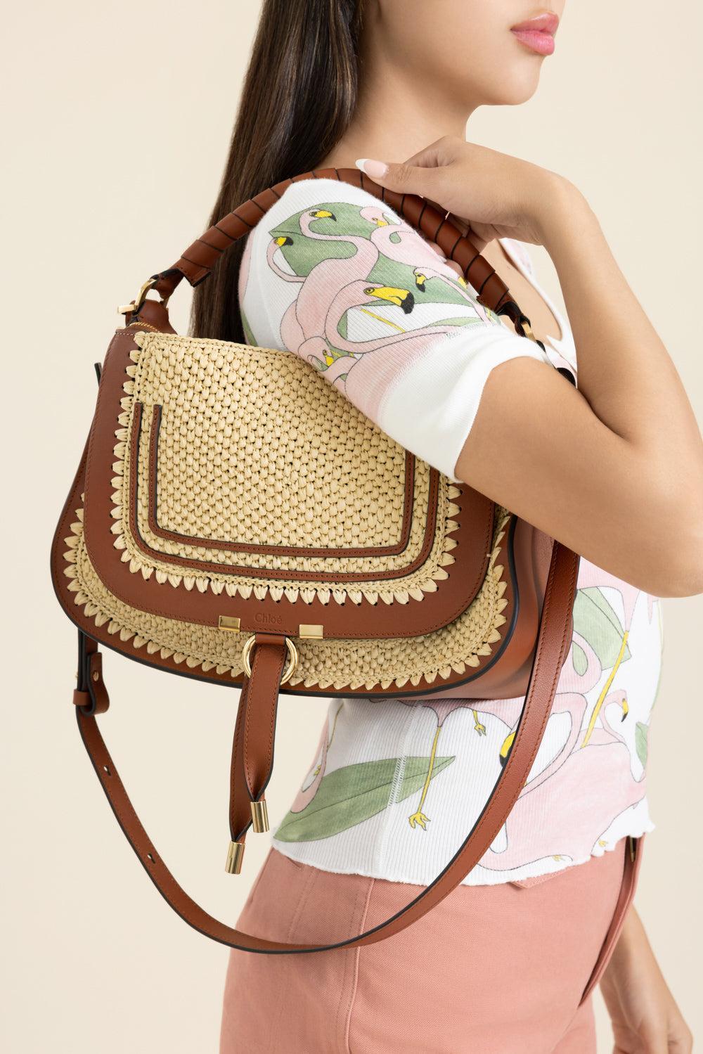 Marcie Small Shoulder Bag - Clay Brown-BROWN-HANDBAGSHOULDER-CHLOÉ