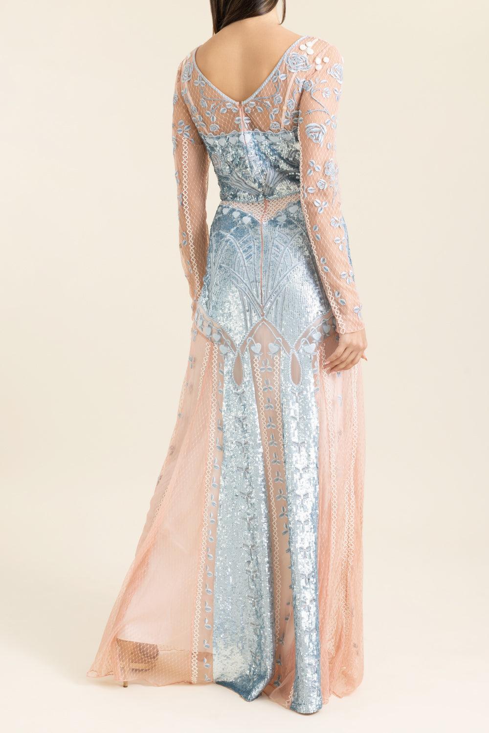 Gigi Dress-BLUE-4-CLOTHINGDRESSGOWN-TEMPERLEY LONDON