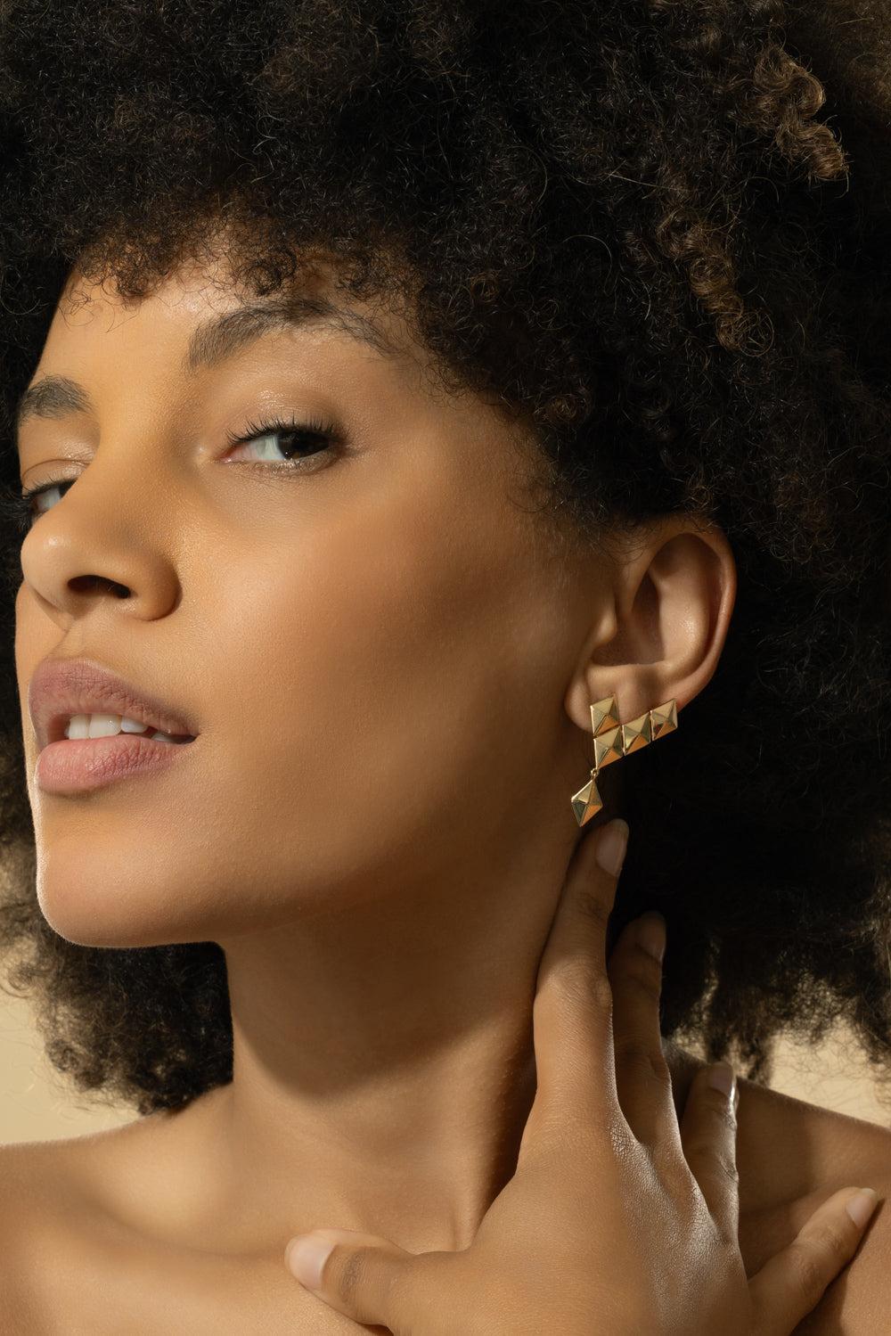 Small Python Ear Climbers-YELLOW GOLD-JEWELRYFINE JEWELEARRING-CADAR