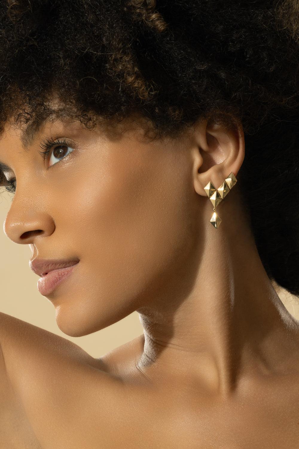 Small Python Ear Climbers-YELLOW GOLD-JEWELRYFINE JEWELEARRING-CADAR